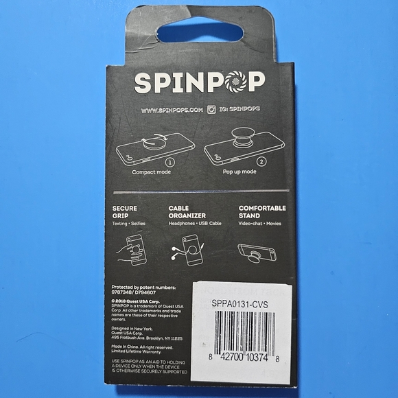 SpinPop: Pop-Up Phone Holder & Stand - SILVER MIRROR - Picture 3 of 4